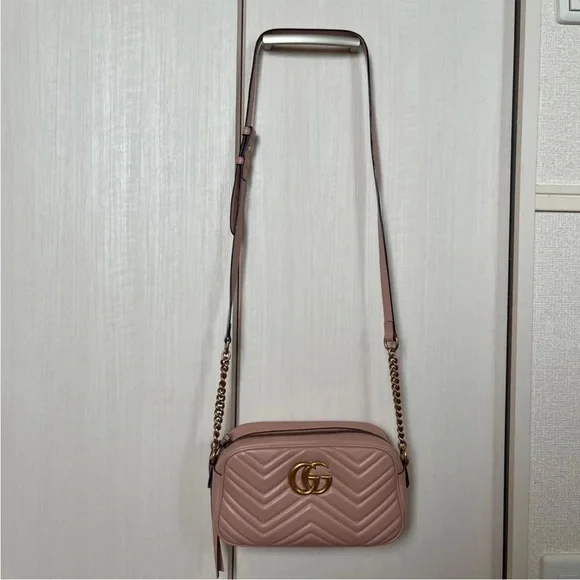 Gucci Blush Chevron Crossbody Bag - Picture 2 of 14